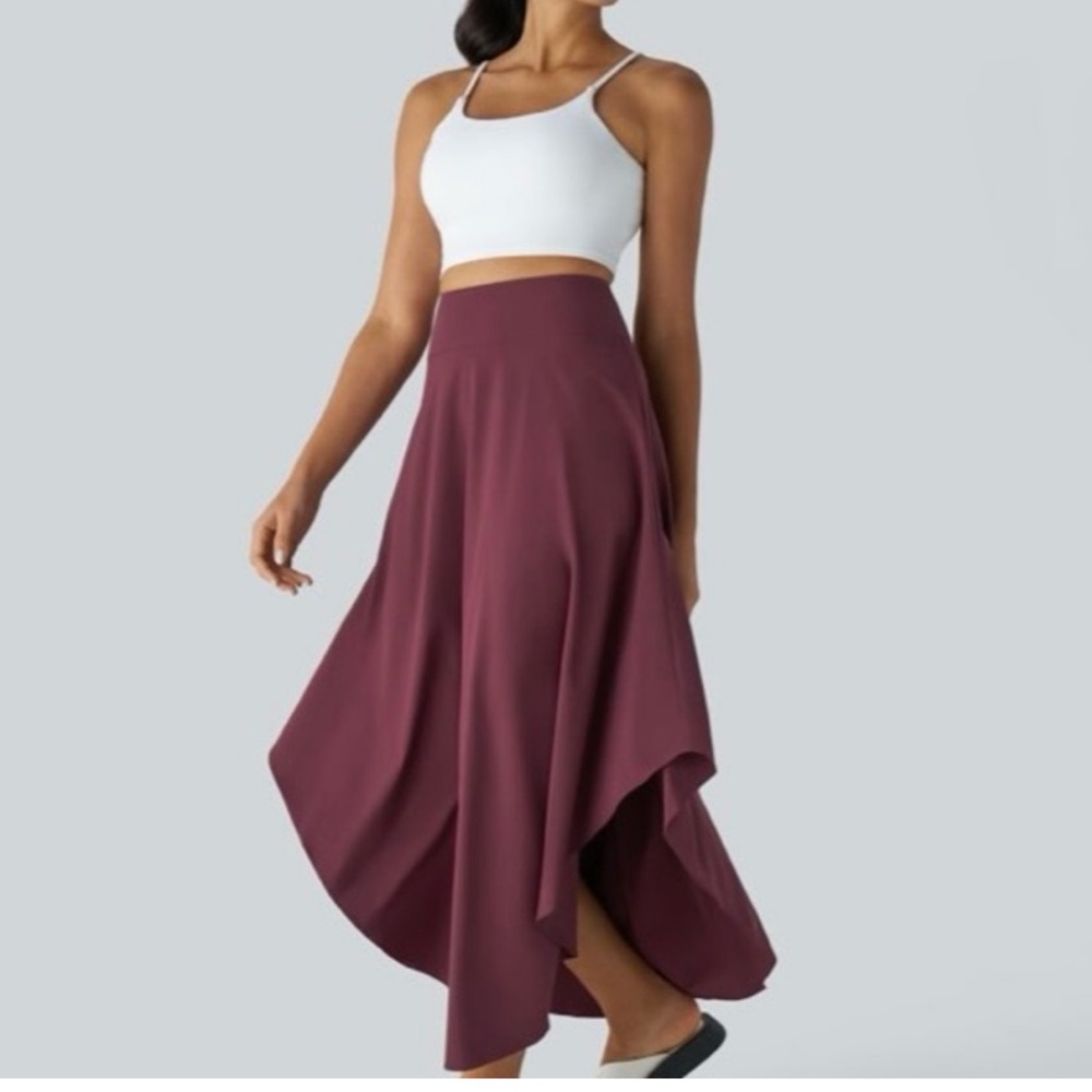 HALARA Women's Maxi Skirt in Wine Color!